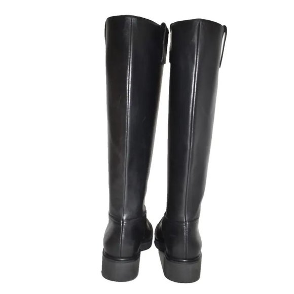$900 STUART WEITZMAN Henley CAP TOE Knee-High Boot BLACK LEATHER 8.5 (PB32) - Picture 5 of 8